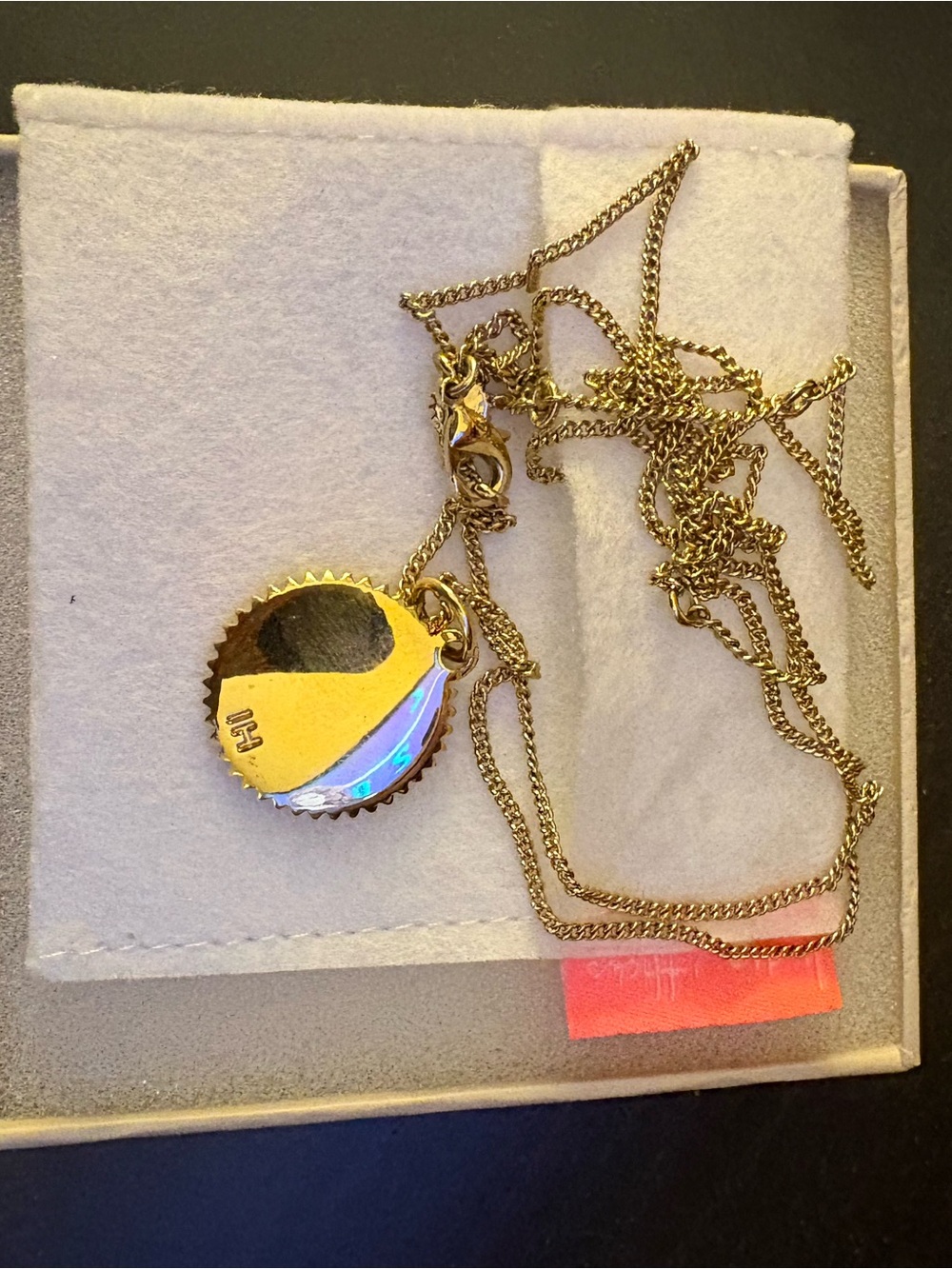 India Hicks Gold Circular Pendant Necklace - Women Jewelry engraved on back
